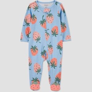 ISO Carter’s Strawberries Footed Panama -pink/blue
